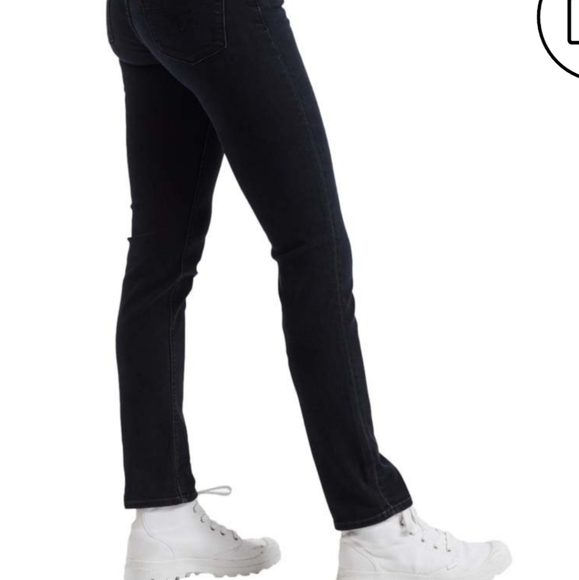 Levi's black 712 slim fit straight jeans - Picture 9 of 10